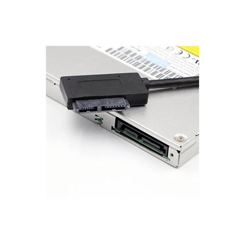 USB 30 to 7+6 13Pin Slimline SATA Cable Indicator for Notebooks DVDCDROM for HDD Caddy Drive Adapter