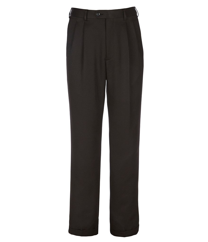 Roundtree & Yorke Travel Smart Non-Iron Pleated Ultimate Comfort Microfiber Dress Pants