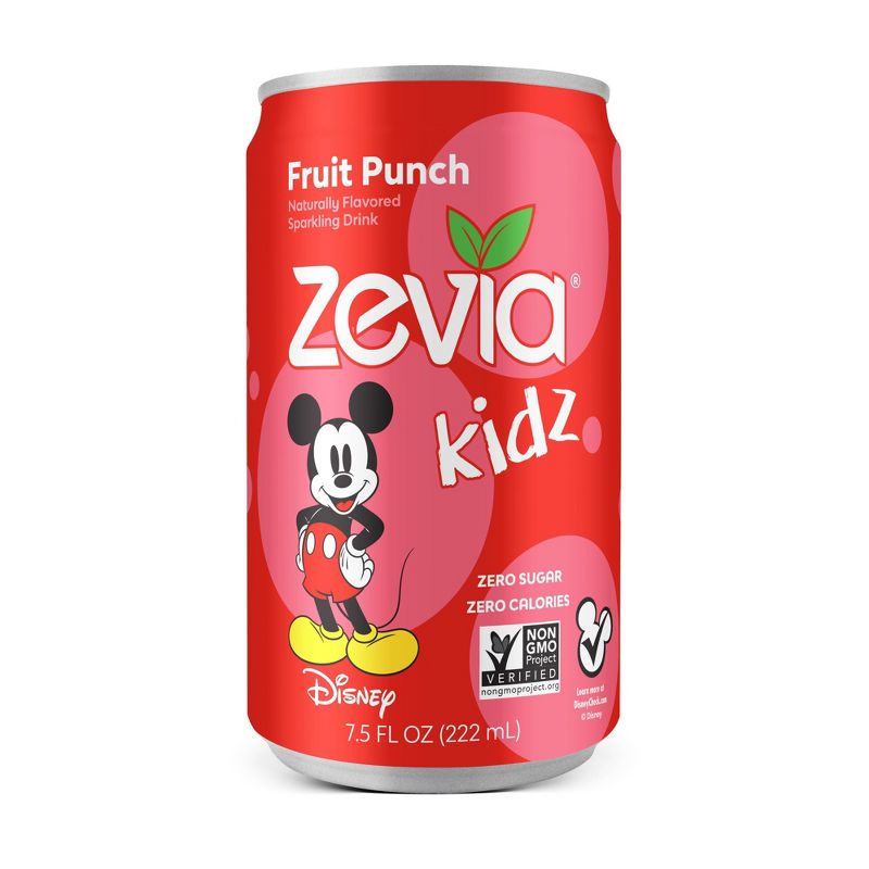 Zevia Kidz Fruit Punch Zero Calorie Soda - 6pk/7.5 fl oz Cans