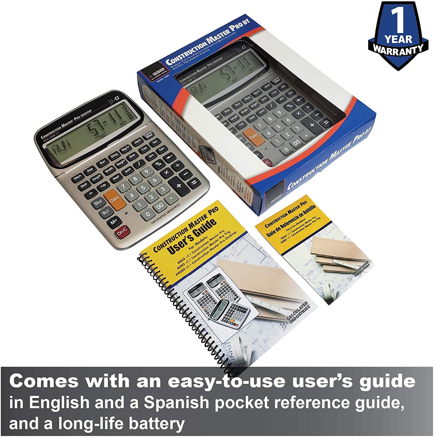 Desktop Construction Calculator CALCULATED INDUSTRIES 44080