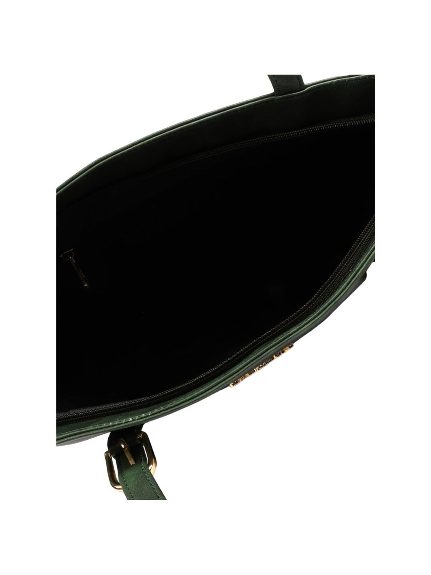 Carlton London Green Solid Medium Tote Handbag