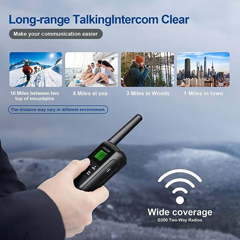 Walkie Talkies For Adults TwoWay Radio 2662 Channels USB Rechargeable Walkie Talkies Long Range VOX amp NOAA Weather Scan Hands Free LED Flashlight For Outdoor Hiking Camping Travel Excursion