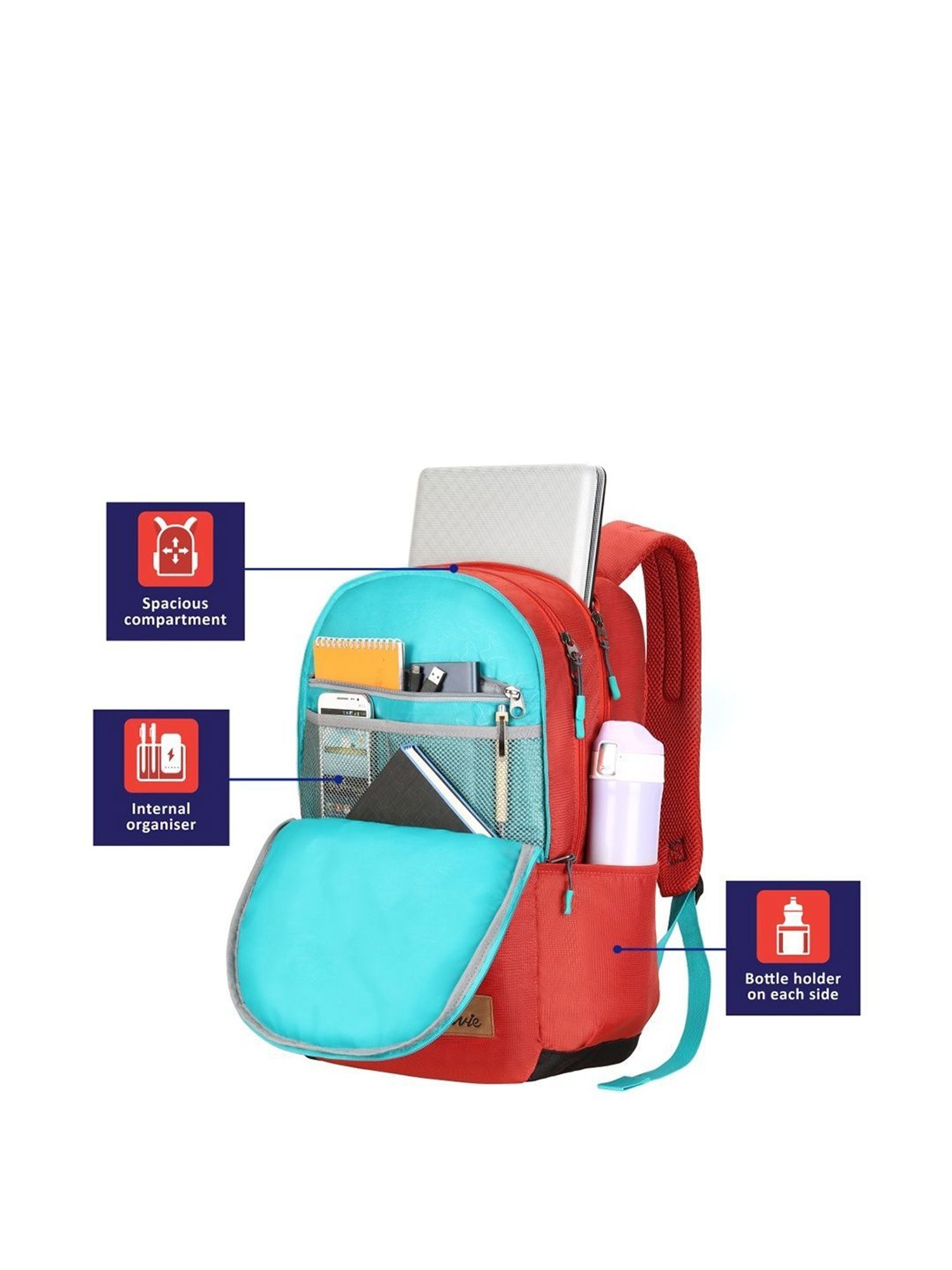 LAVIE SPORT Atlantis Red Medium Laptop Backpack