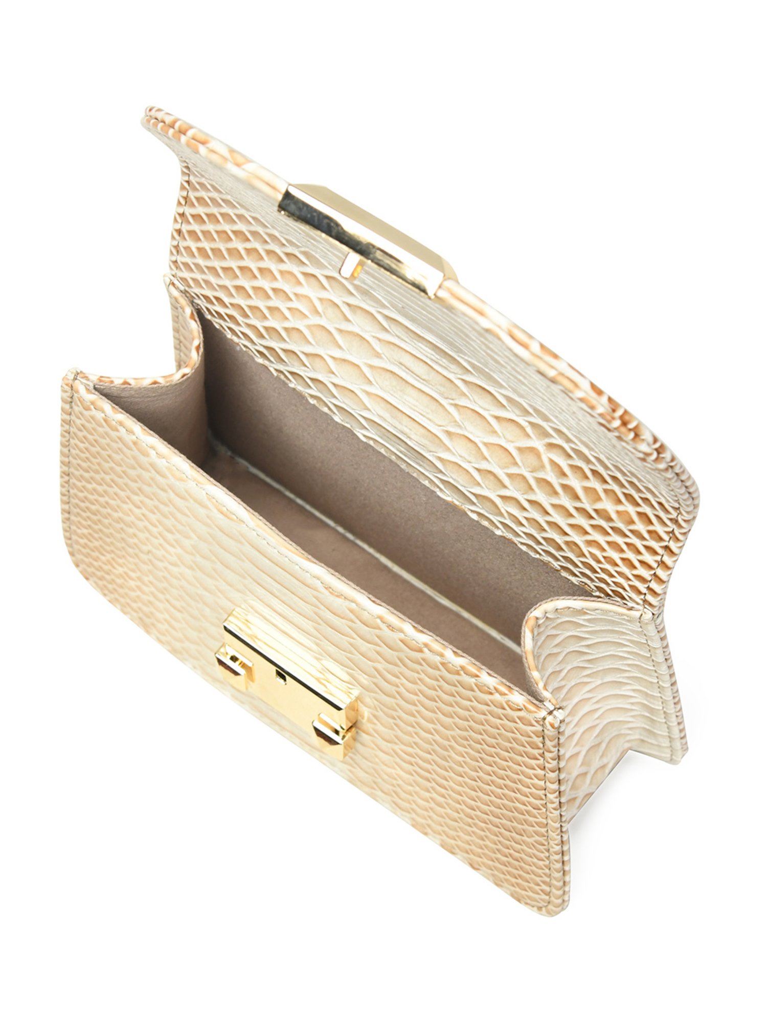 PELLE LUXUR Light Brown Animal Effect Small Satchel