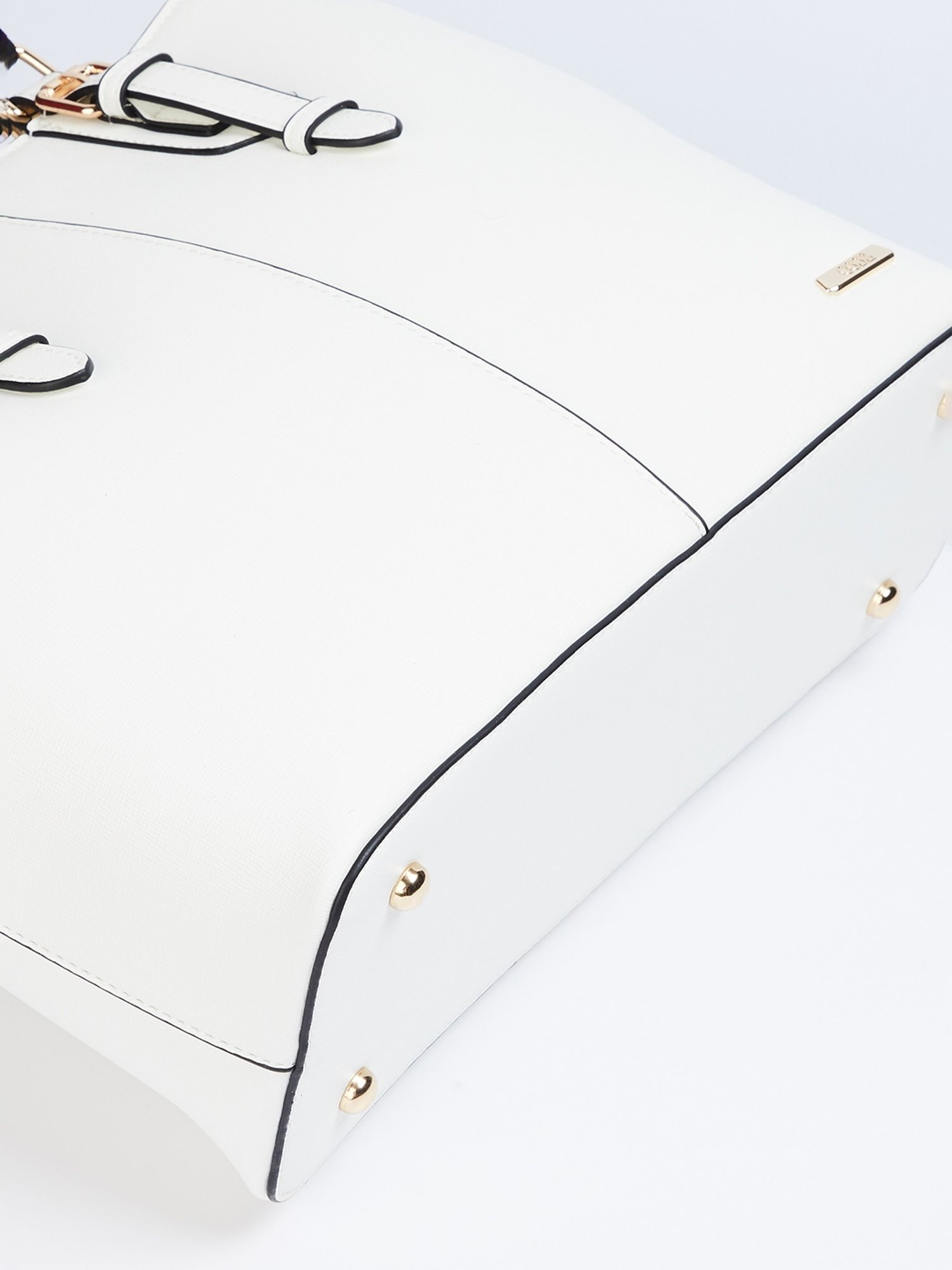 Code by Lifestyle White Solid Shoulder Handbag