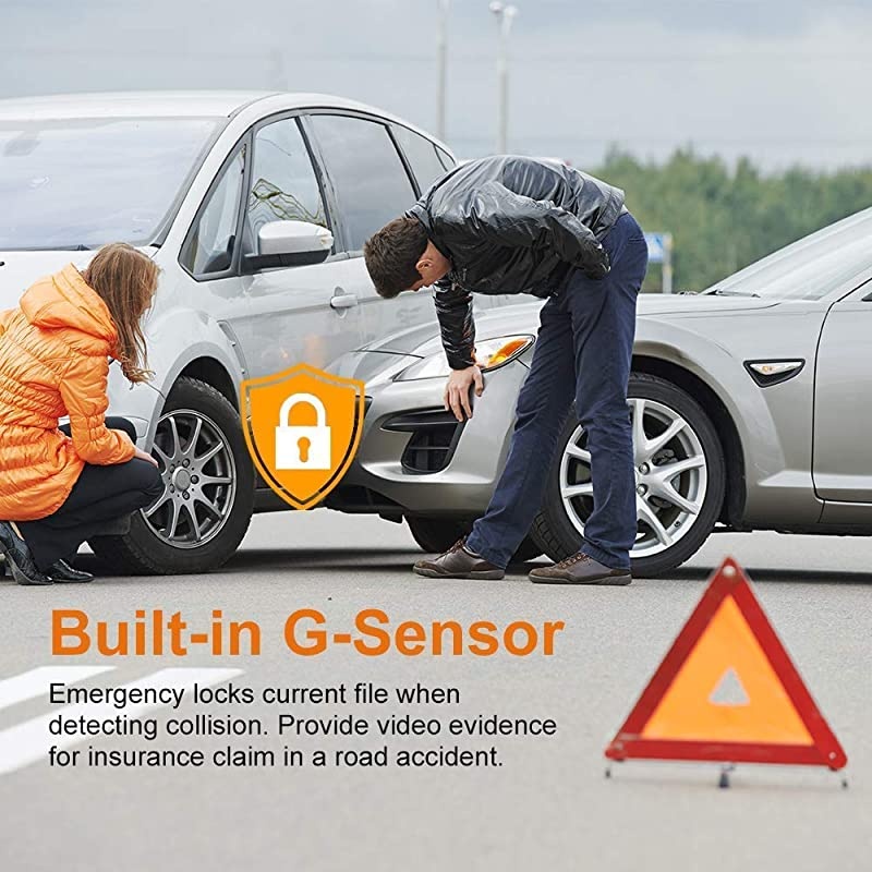 Dash Cams for Cars Front and Rear,  Dashboard Camera with 3 Inch Screen, Car Driving Recorder with F1.8 Night Vision 170&deg;Wide Angle, Loop Recording, G-Sensor Parking Monitor, WDR