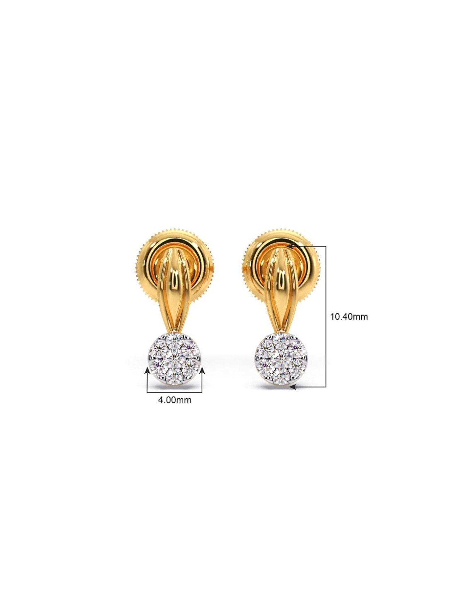P.C. Chandra Jewellers 18 kt Gold & Diamond Earrings