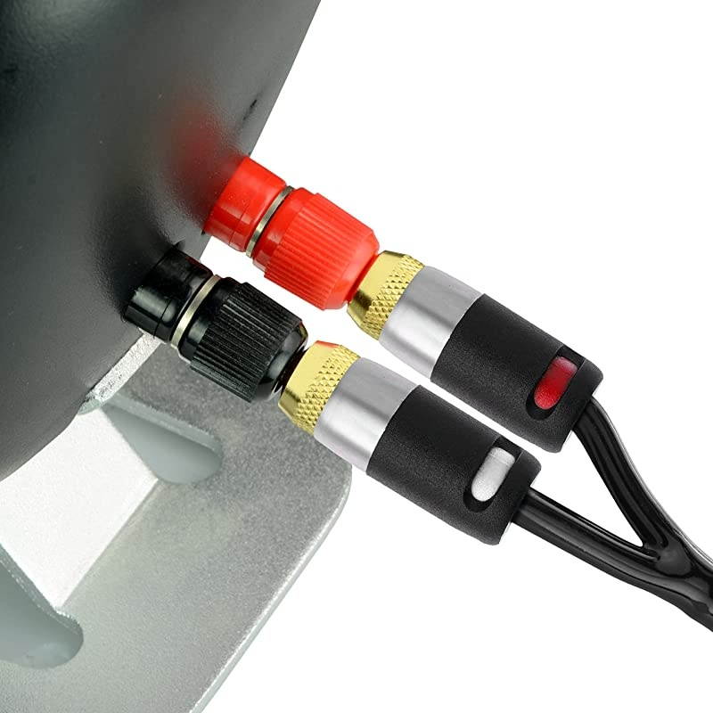 12AWG Ultra Series Speaker Cable Gold Plated Banana Tips 25 FT CL2 999 Oxygen Free Black SWT12B25B