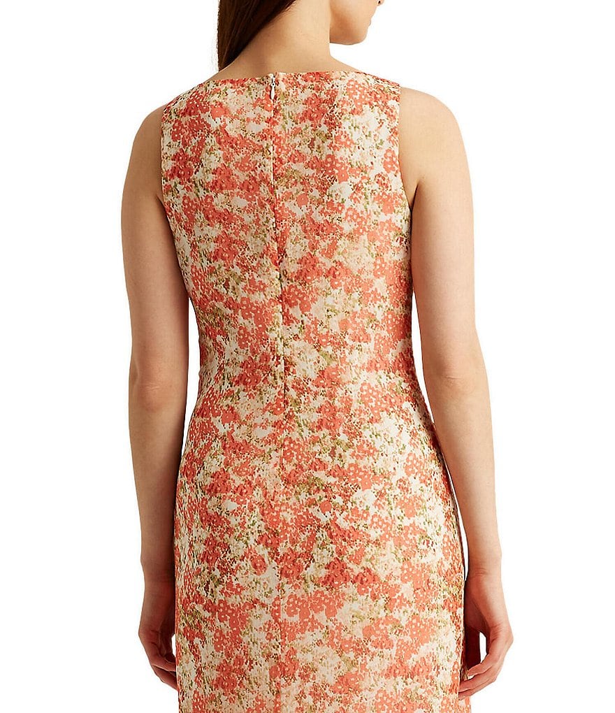 Jkara Chiffon Popover Beaded V-Neck 3/4 Capelet Sleeve Gown