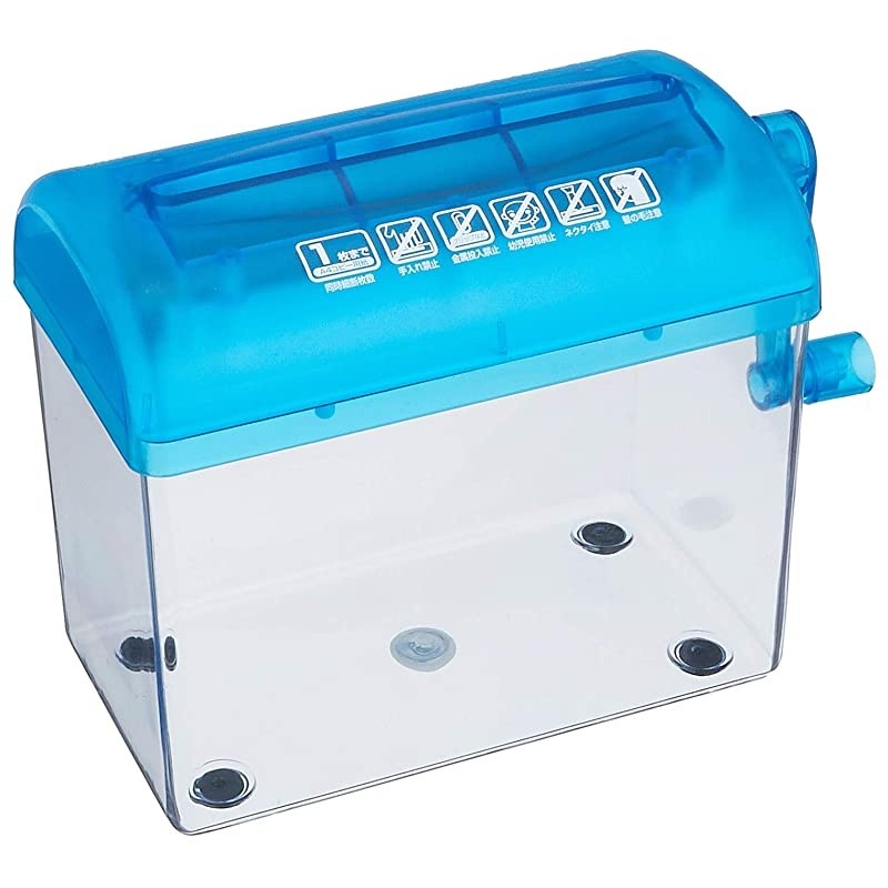 One piece of correspondence folded A4 portrait straight cut capacity 15L cut number  SUPPLY hand shredder PSD12 japan import by