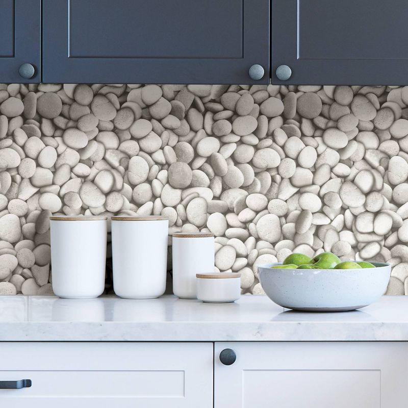 Brewster River Stones Peel & Stick Wallpaper