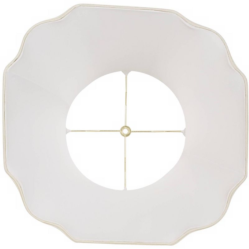 Springcrest Off-White White Drum Lamp Shade Modern Silver Circles 15x16x11 - Spider