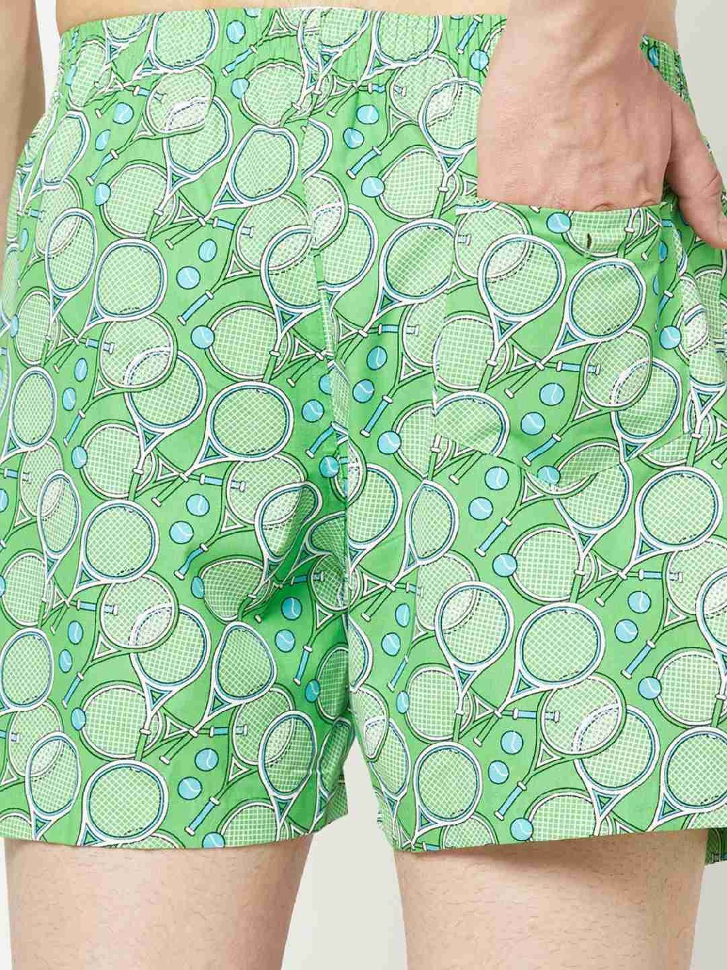 The Daily Outfits Green & Grey Cotton Regular Fit Checks Boxers - Pack Of 3