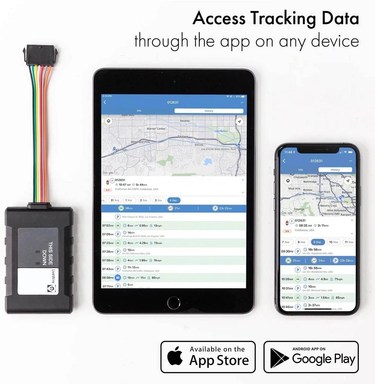 Brickhouse Security 4G LTE Livewire 4 Vehicle GPS Tracking Device For Cars, Trucks, Teens, Fleets, With No Batteries Required - SUBSCRIPTION REQUIRED