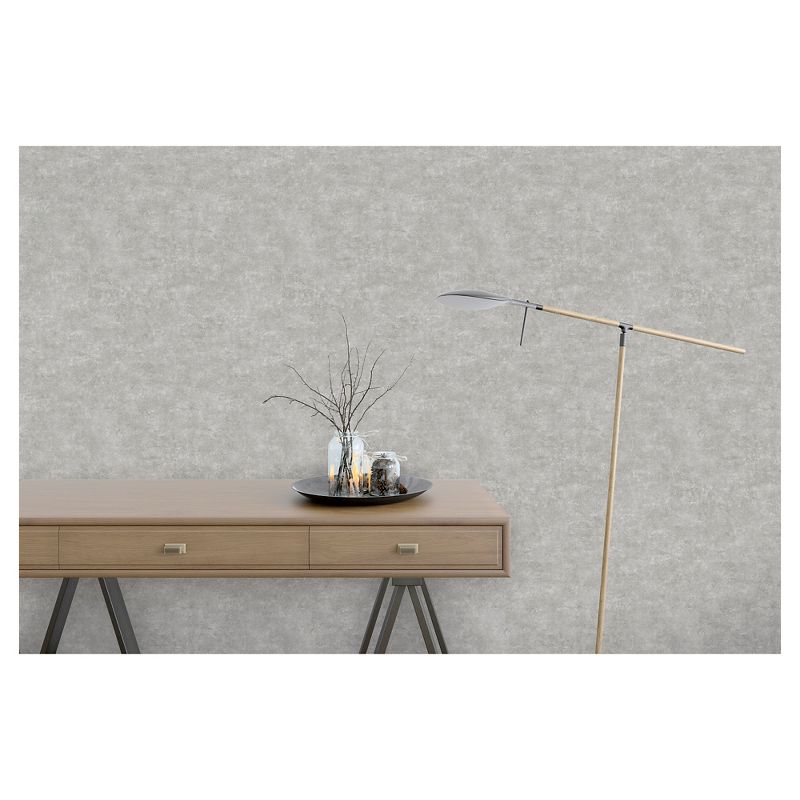 Devine Color Textured Concrete Peel & Stick Wallpaper Gray