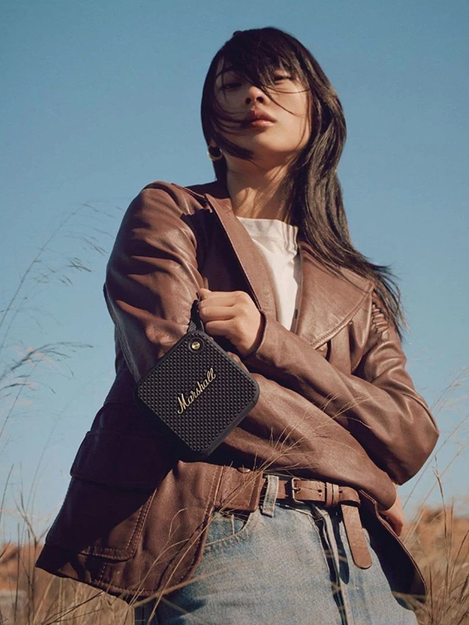 I Kall IK005 Bluetooth Tower Speaker (Brown)