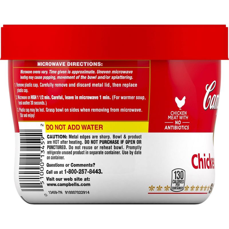 Campbell's Chicken Noodle Soup Microwaveable Bowl 15.4oz