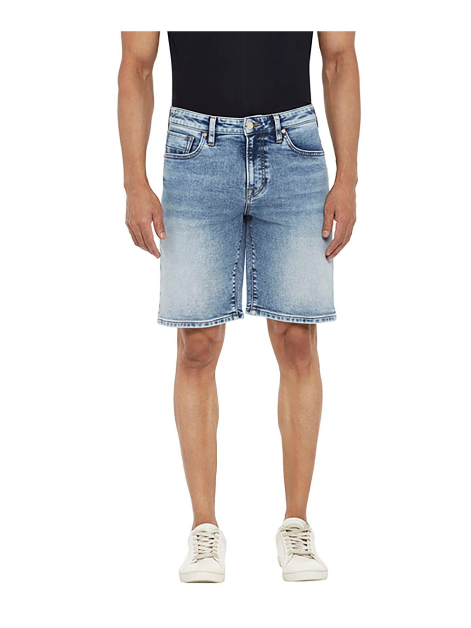 EVERBLUE Blue Midrise Shorts