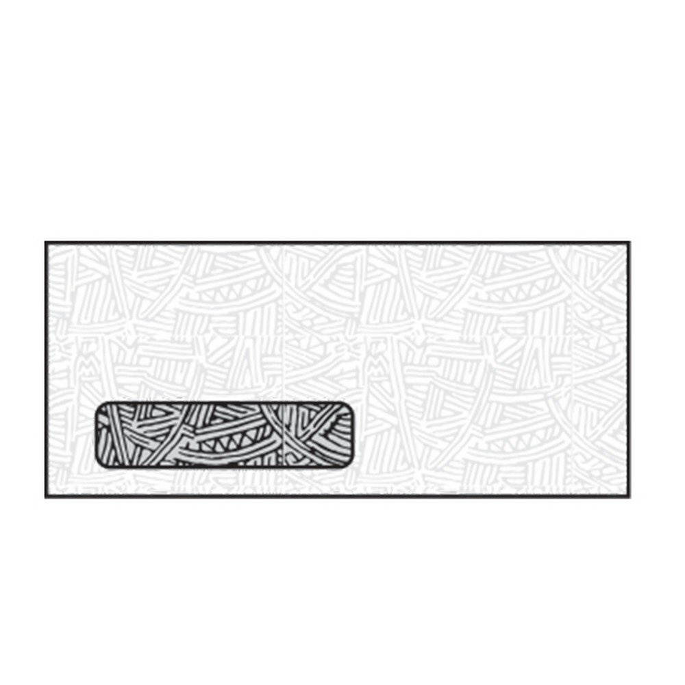#10 Poly Window Business Envelopes, 4-1/8" x 9-1/2", 24#, White, Diagonal Seam, Black Wesco Inside Tint (Box of 500)