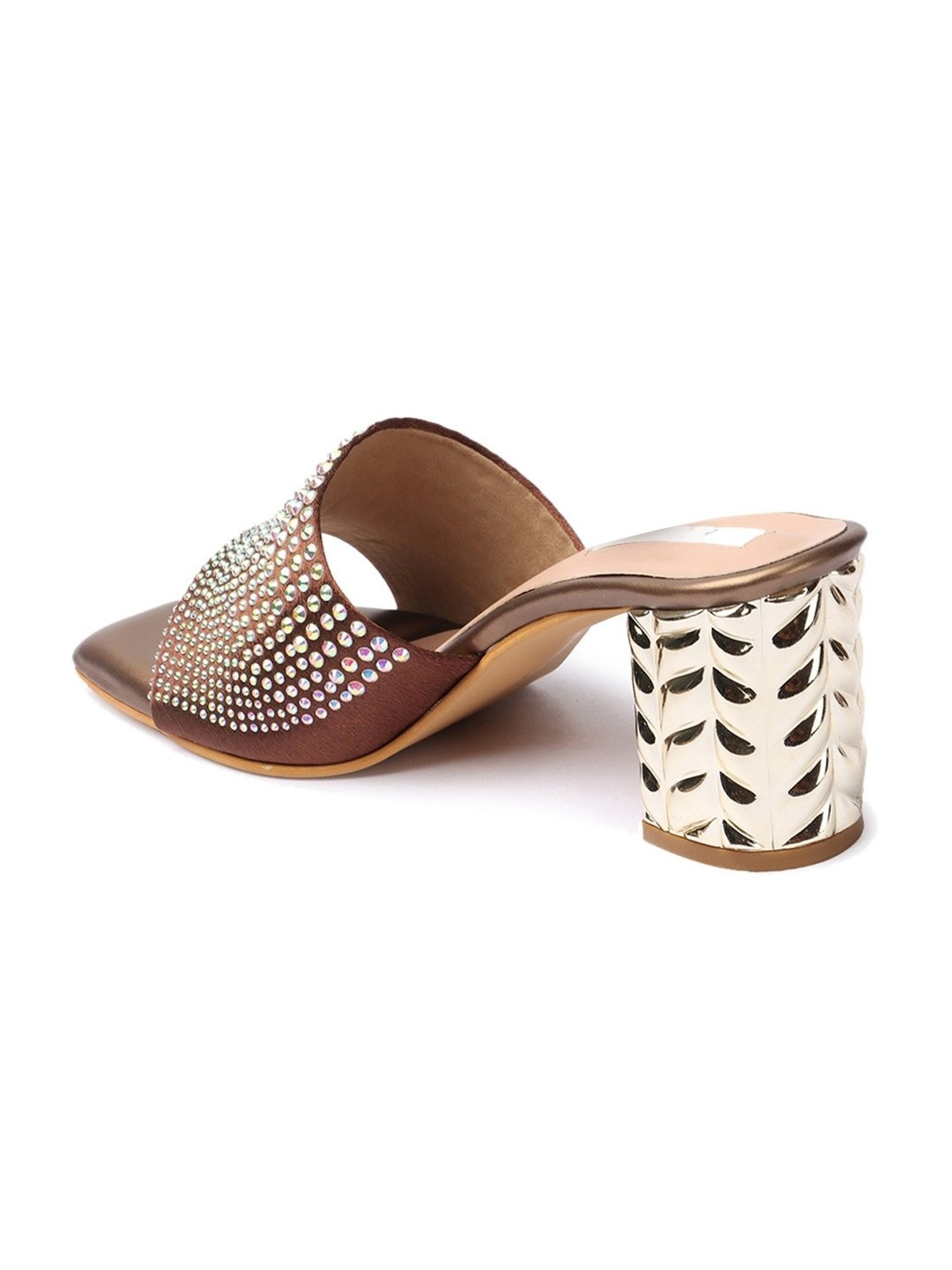 Elle Women's Antique Gold Ethnic Sandals