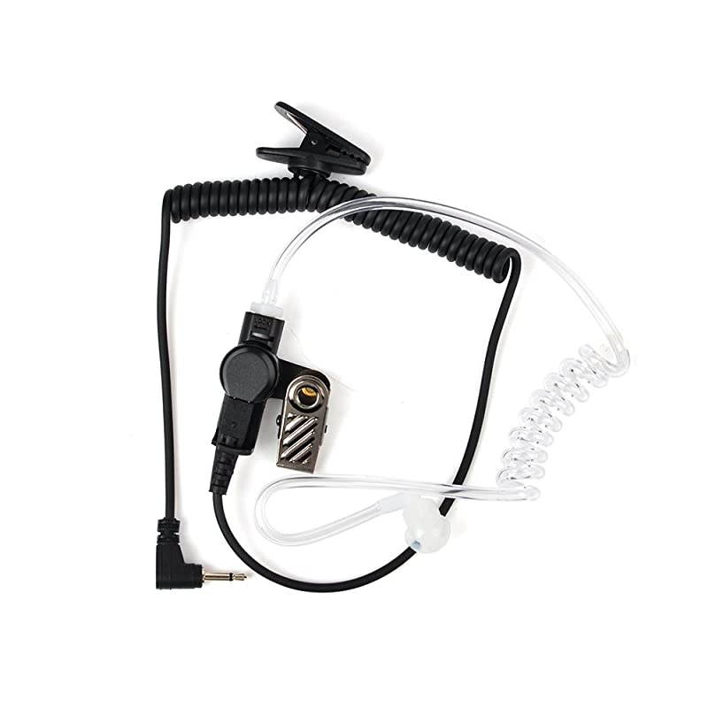 Surveillance Listen Only Earpiece Covert Acoustic Coil Tube Headset for Walkie Talkies Ham TransceiverRadio Speaker Mic Jacks