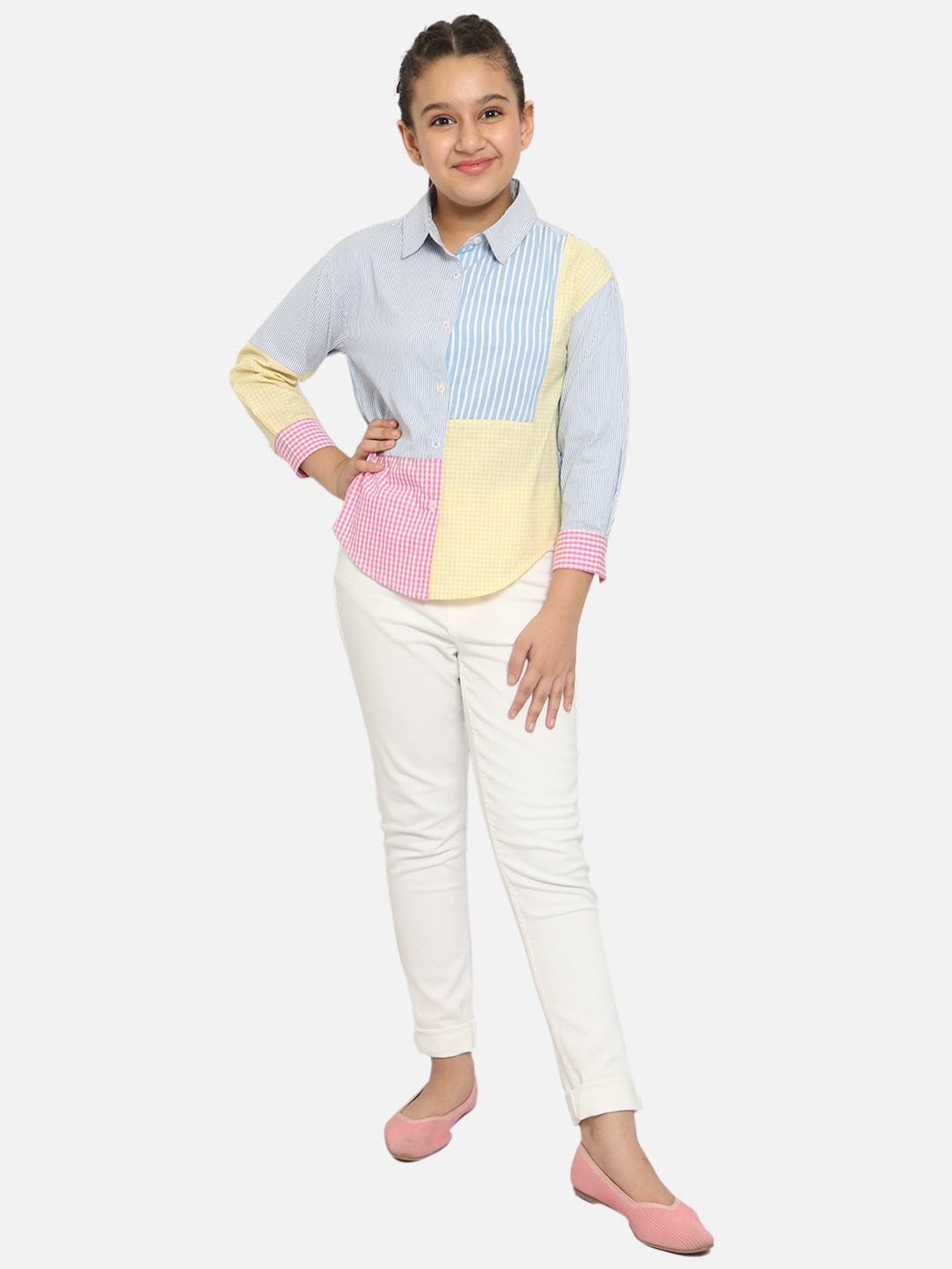 Nauti Nati Kids Multicolor Color Block Shirt