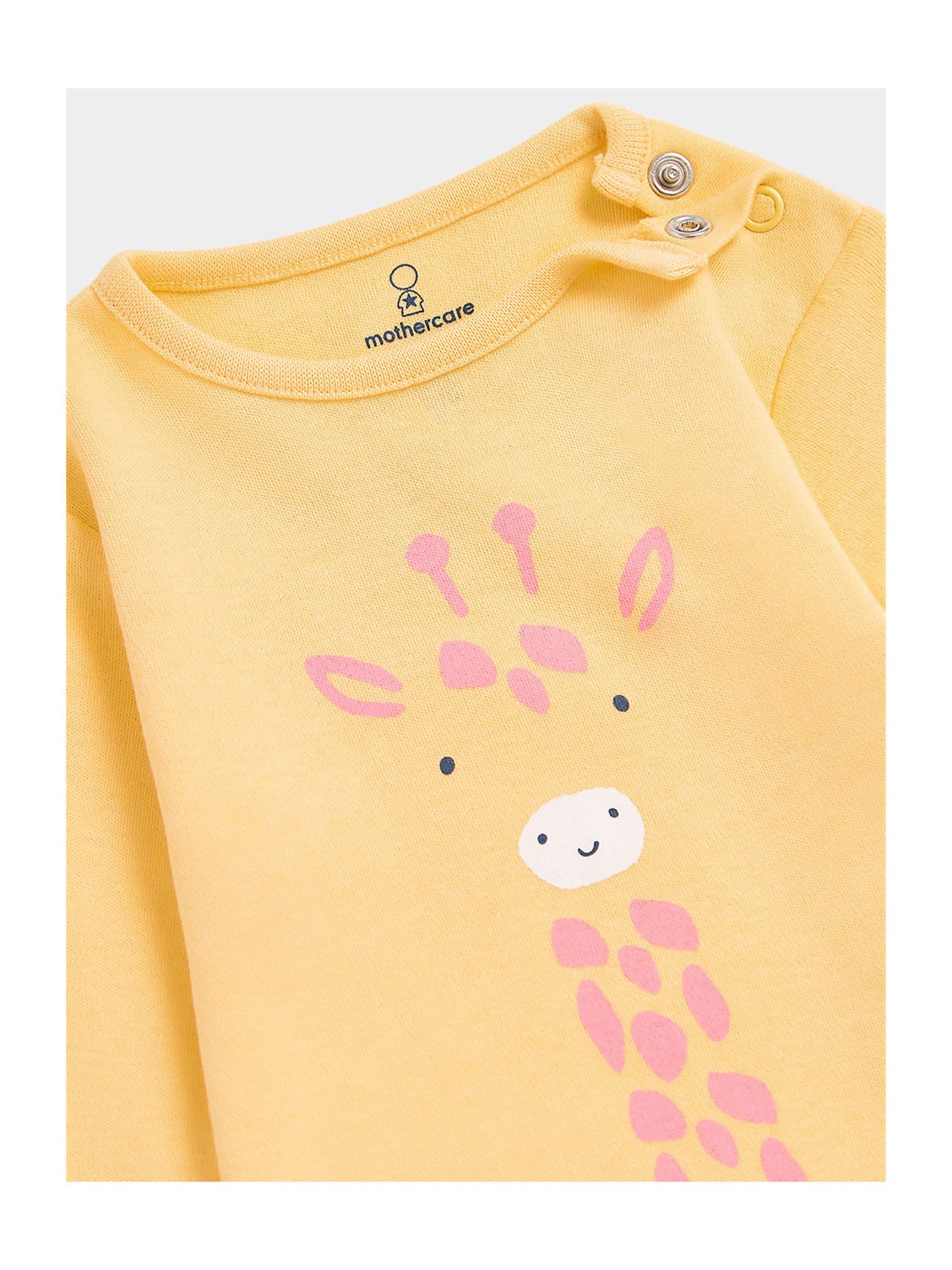 Mothercare Kids Yellow Printed Full Sleeves Bodysuit with Joggers