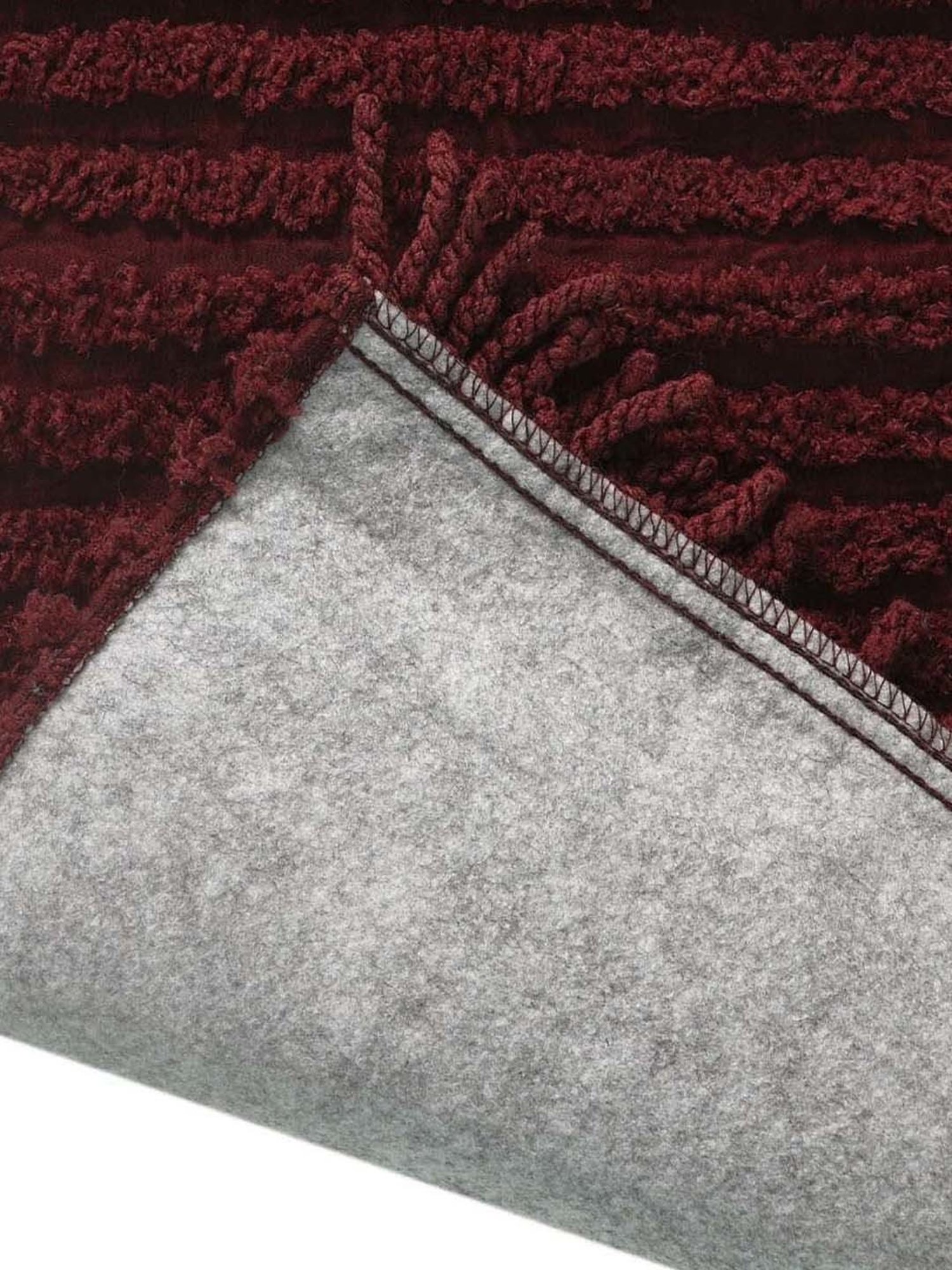 Saral Home Easy Living Maroon Microfiber Axis Sofa Cover Set