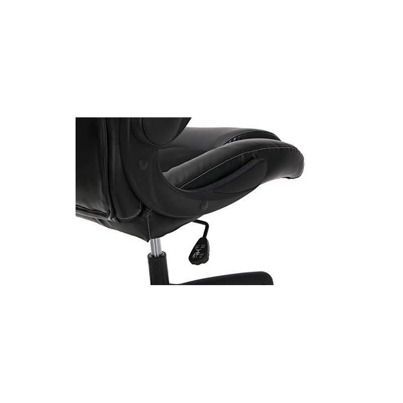 Essentials Collection High-Back Racing Style Bonded Leather Gaming Chair, in Black