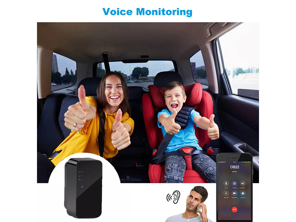 JIMIIoT OB22 Mini Car GPS Tracker With Voice Monitoring Real-time Tracking Free Charging Multiple Alarms GPS Locator For Vehicles