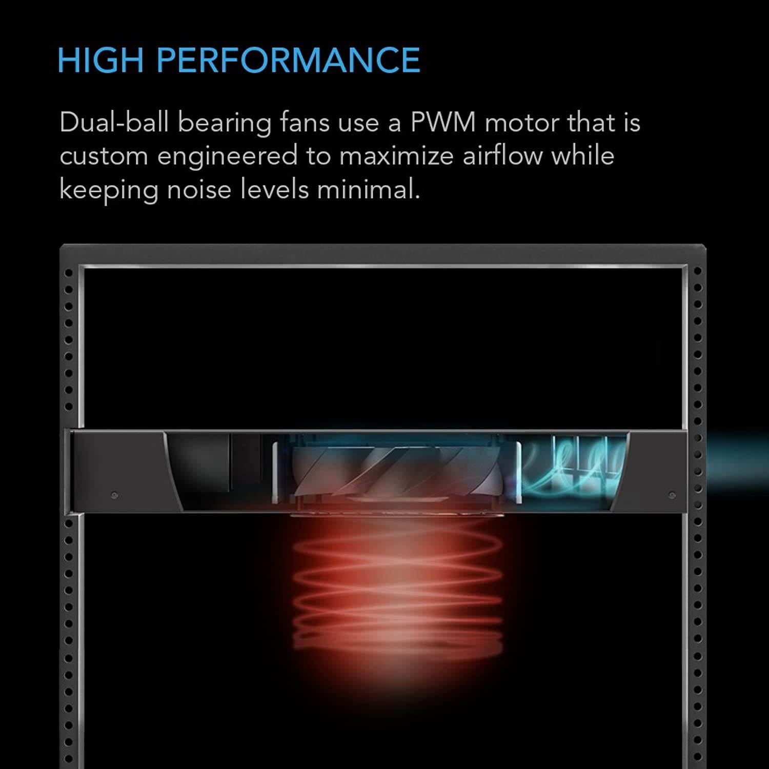 AC Infinity CLOUDPLATE T5 PRO, Rack Mount Fan 1U, Rear Exhaust Airflow, for cooling AV, Home Theater, Network 19&rdquo; Racks