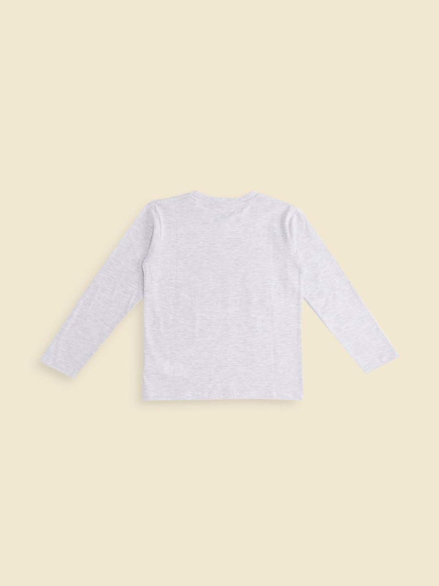 Pantaloons Baby Kids Blue & White Cotton Printed Full Sleeves T-Shirt