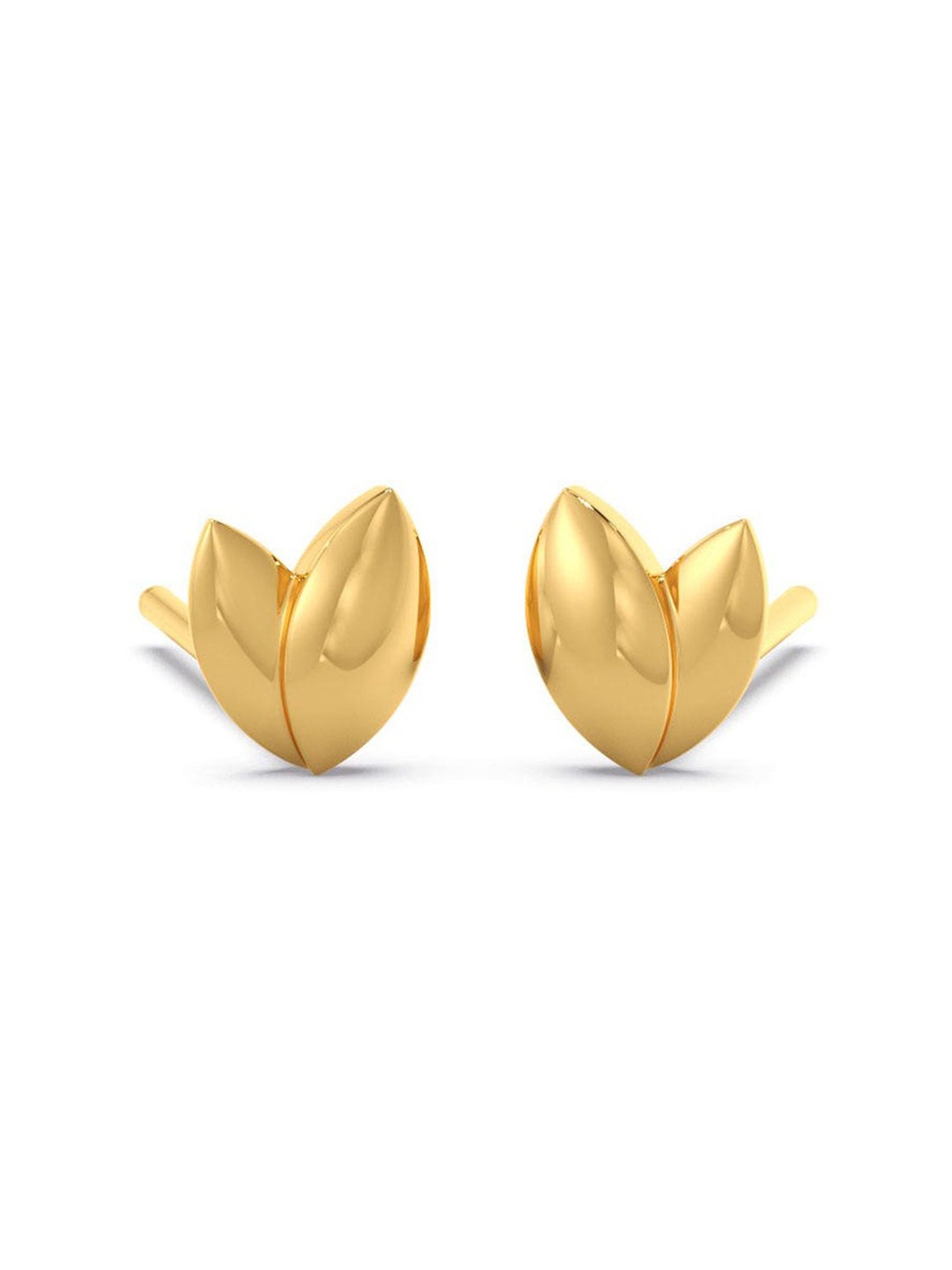 Candere by Kalyan Jewellers 18K Heart Shape Stud Earrings