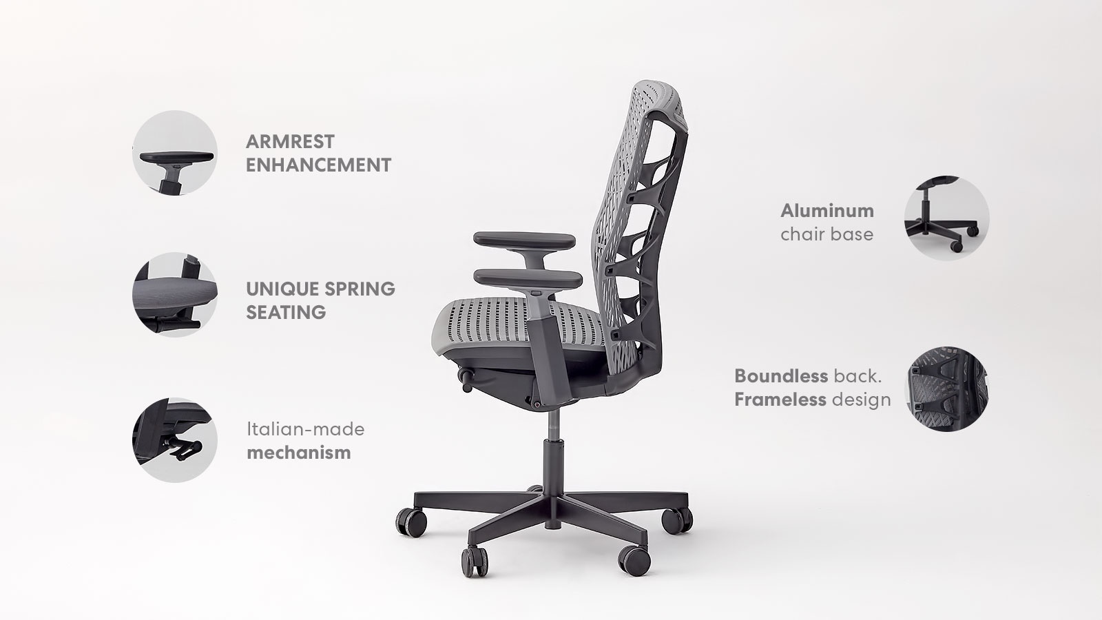 Autonomous Ergonomic Office Chair - ErgoChair Pro+ Black Frame, Black TPE with Black Mesh
