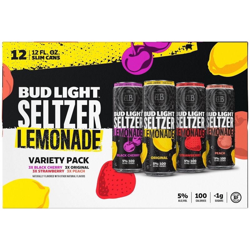 Bud Light Hard Seltzer & Lemonade Variety Pack - 12pk/12 fl oz Slim Cans
