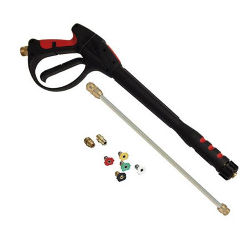 Apache 99023802 4000 psi 7-GPM Metric Power Pressure Washer Gun Replacement with Quick-Connect Spray Wand and 5 Multi-Angle Spray Heads, Black
