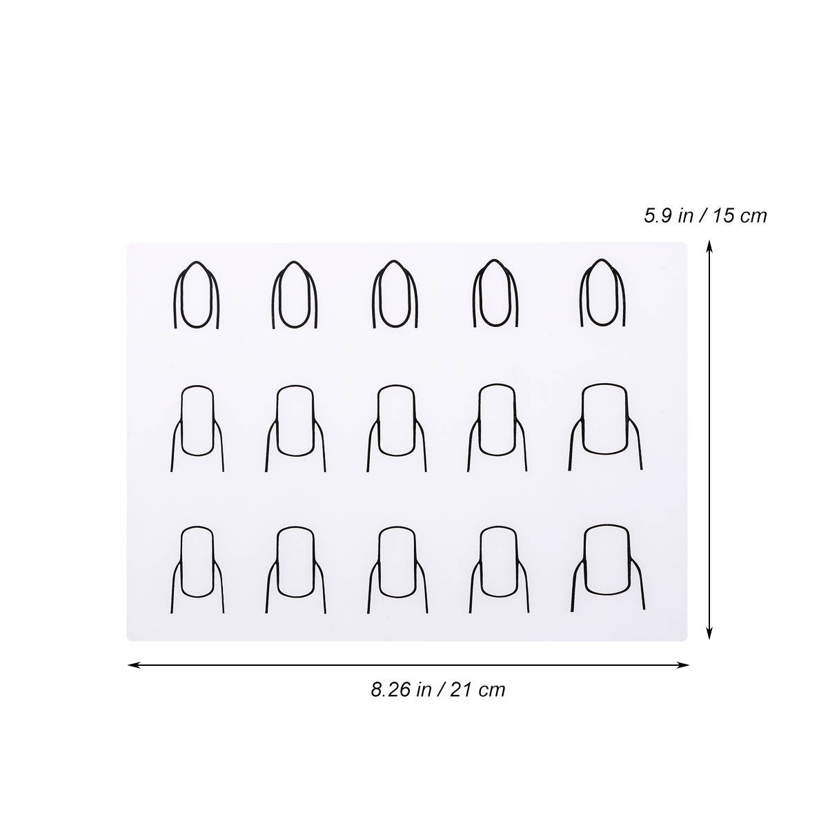 Nail Art Stamping Mat Silicone Workspace Stamping Plate Nail Polish Coloring Practice Pad Nail Sticker Guide Printing Transfer Table Cover Tools Manicure Mat (A Type)