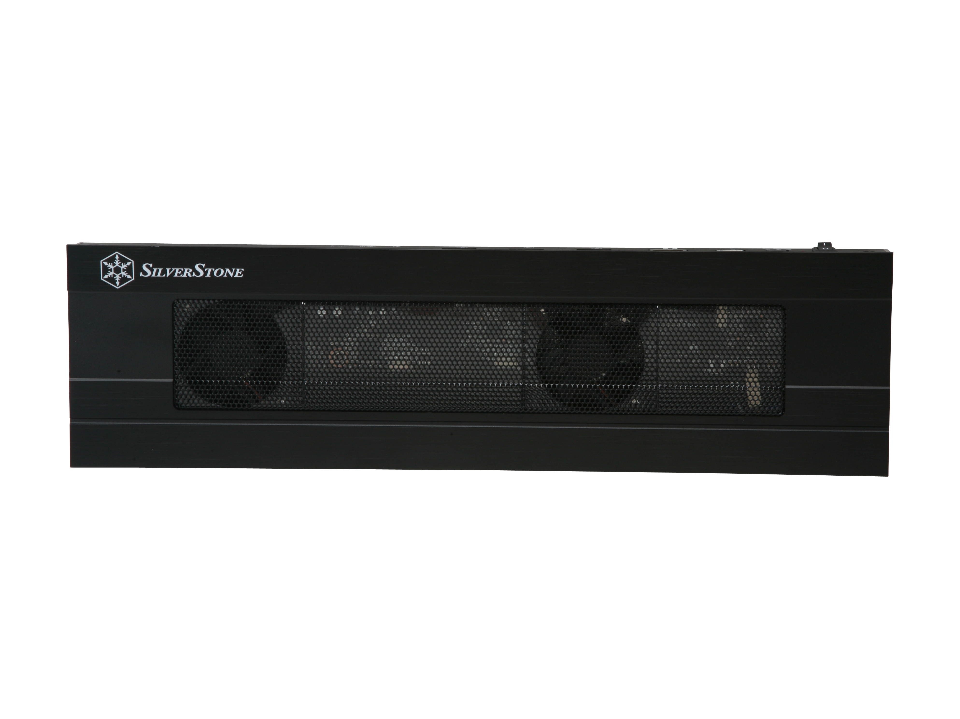 Silverstone NB02B Black, Aluminum multifunctional notebook cooler