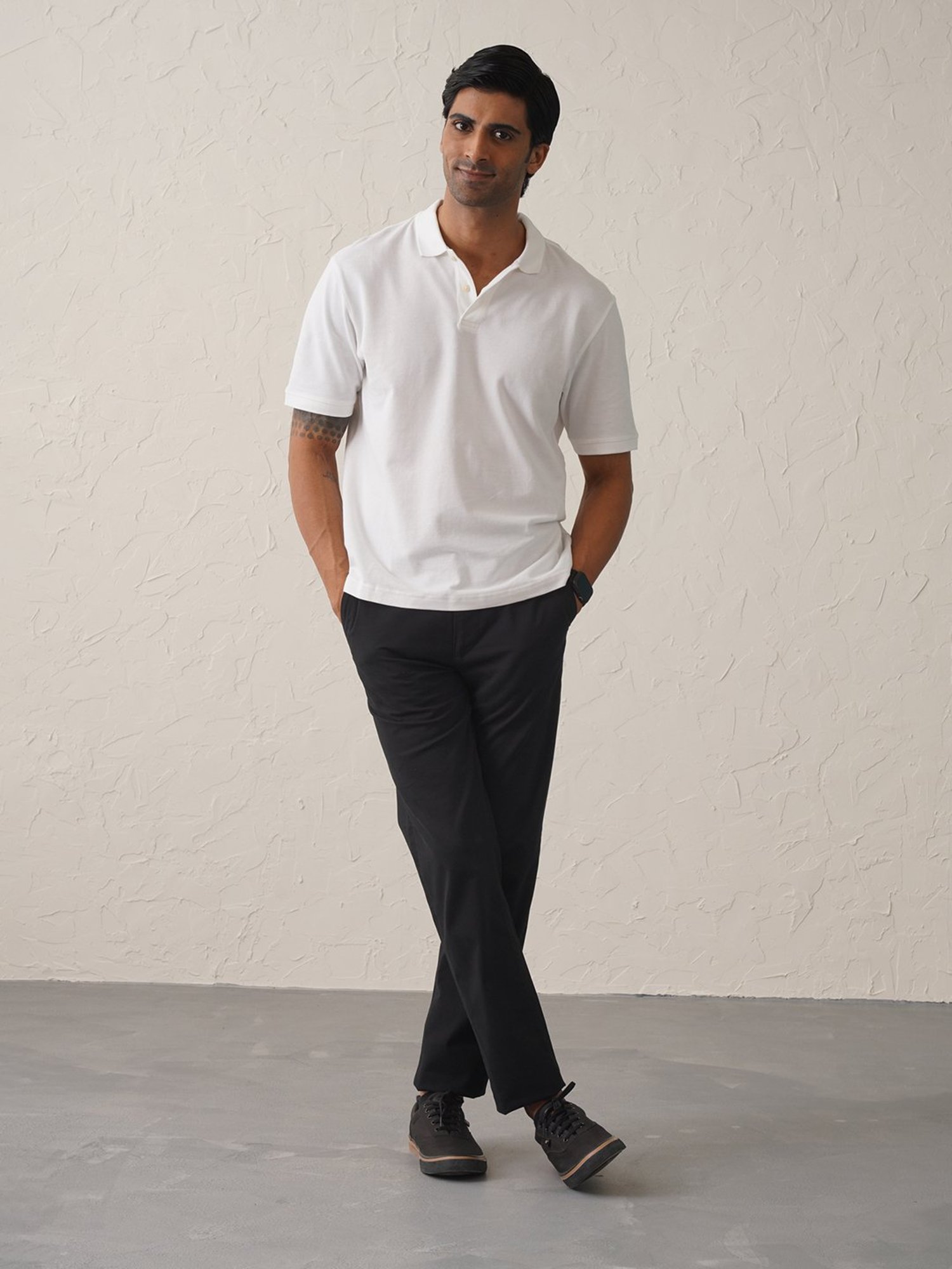 MinusOne Black Slim Fit Chinos