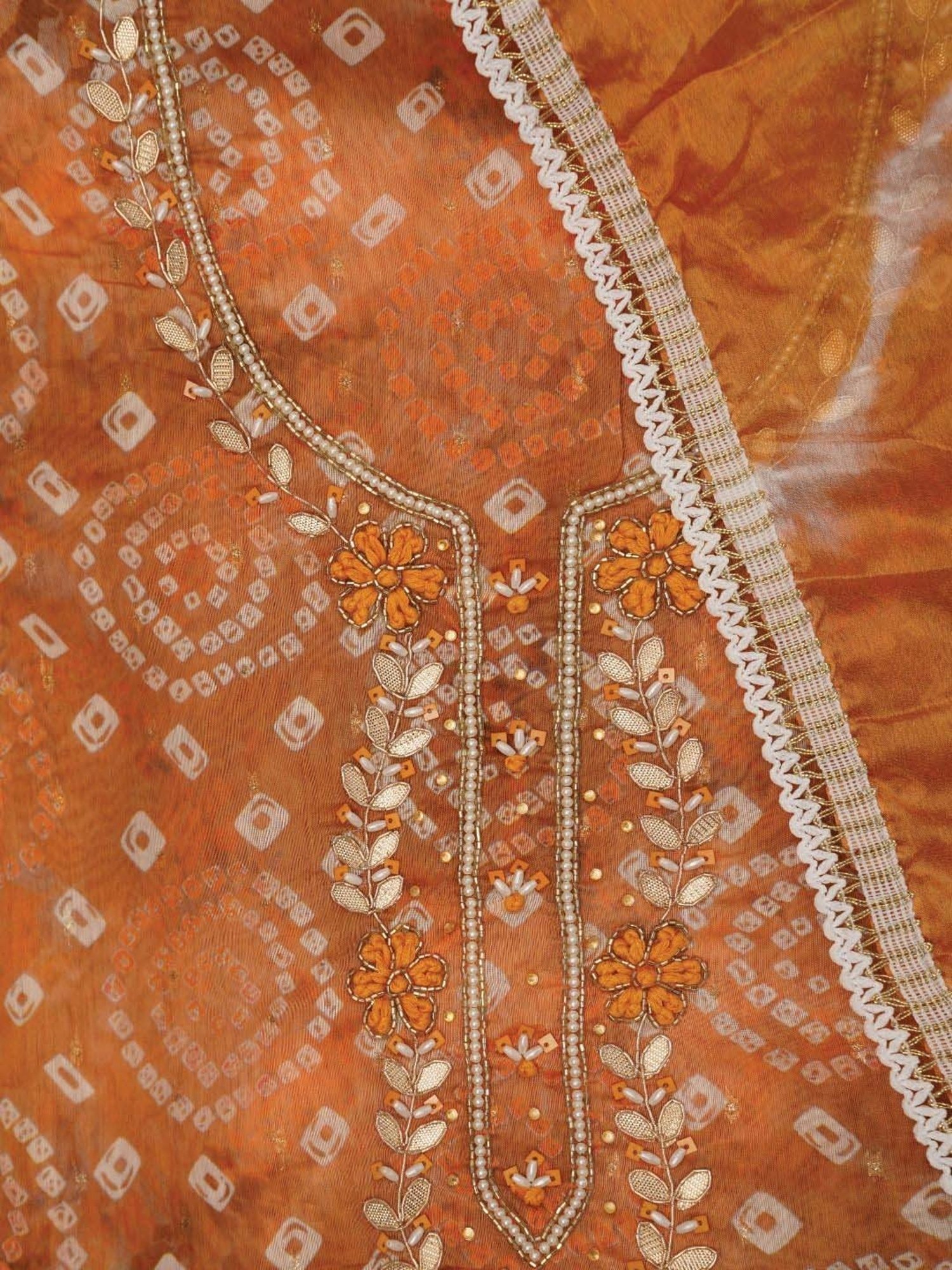 Jaipur Kurti Mustard Cotton Printed Unstitched Dress Material