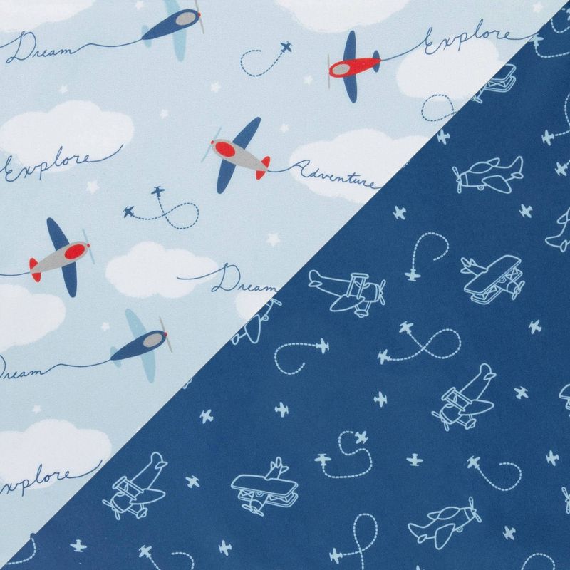 Sammy & Lou Airplanes Microfiber Crib Sheet - 2pk