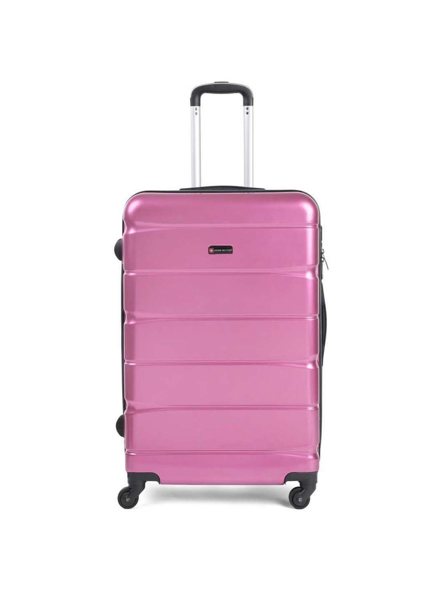 Swiss Military Jenny Purple Striped Hard Medium Trolley Bag - 45 cm