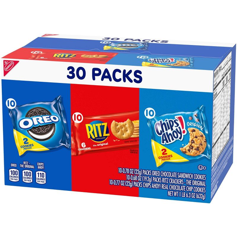 Nabisco Oreo, Ritz & Chips Ahoy Snacking Essentials Variety Pack - 30ct/22.3oz