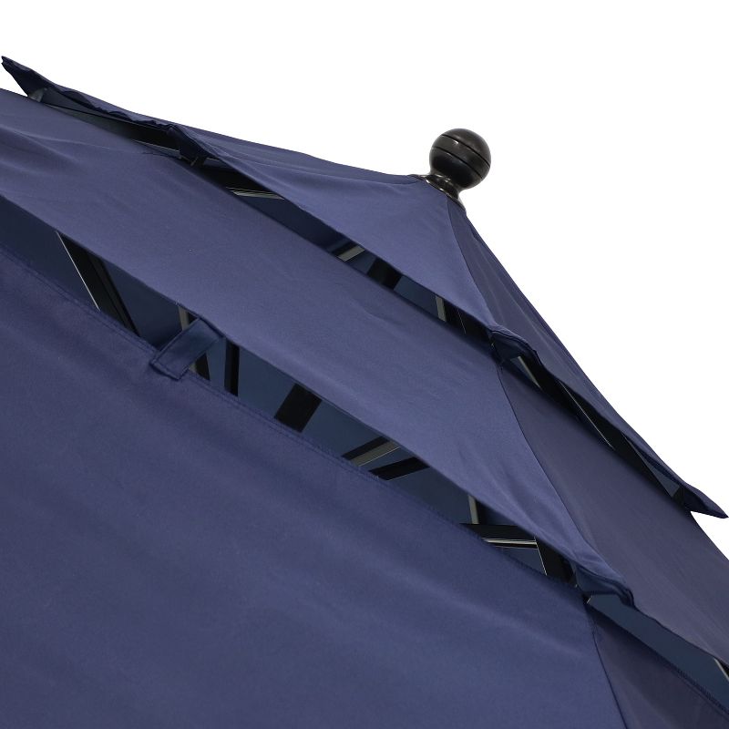 9' x 5' Rectangular Double Top Patio Outdoor Market Umbrella Emerald Green - Crestlive Products