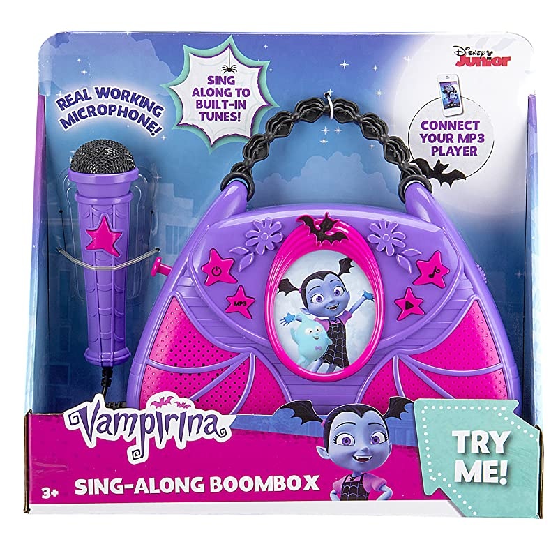Sing Along Boombox with Real Working Microphone Built in Music and Can Connect to MP3 Player for Halloween