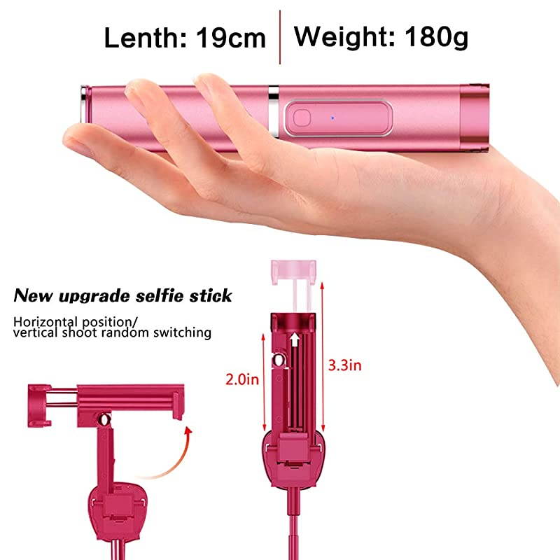 Stick Bluetooth Extendable Stick Tripod with Detachable Wireless Remote and Tripod Stand Stick for iPhone Xs MAXXRXSXiPhone 88 PlusiPhone 6iPhone 7Galaxy S9S9 Plus