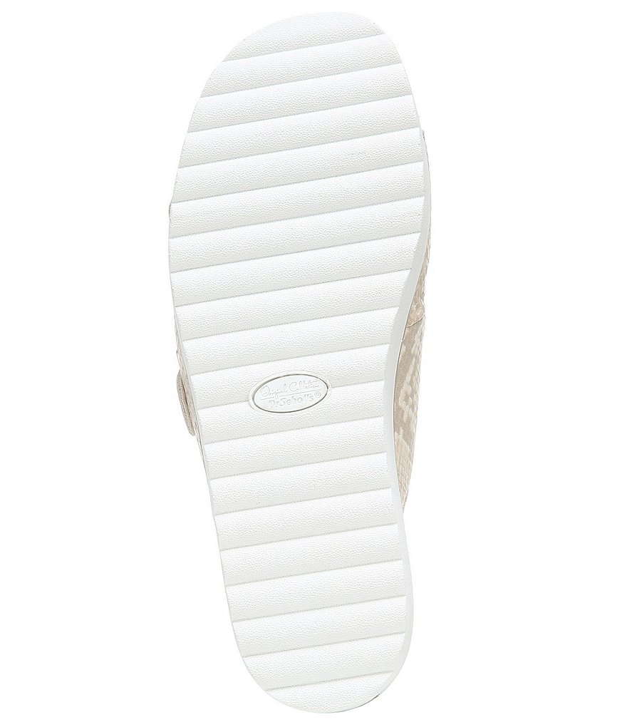 Original Collection by Dr. Scholl's Mega Snake Print Leather Platform Slide Sandals
