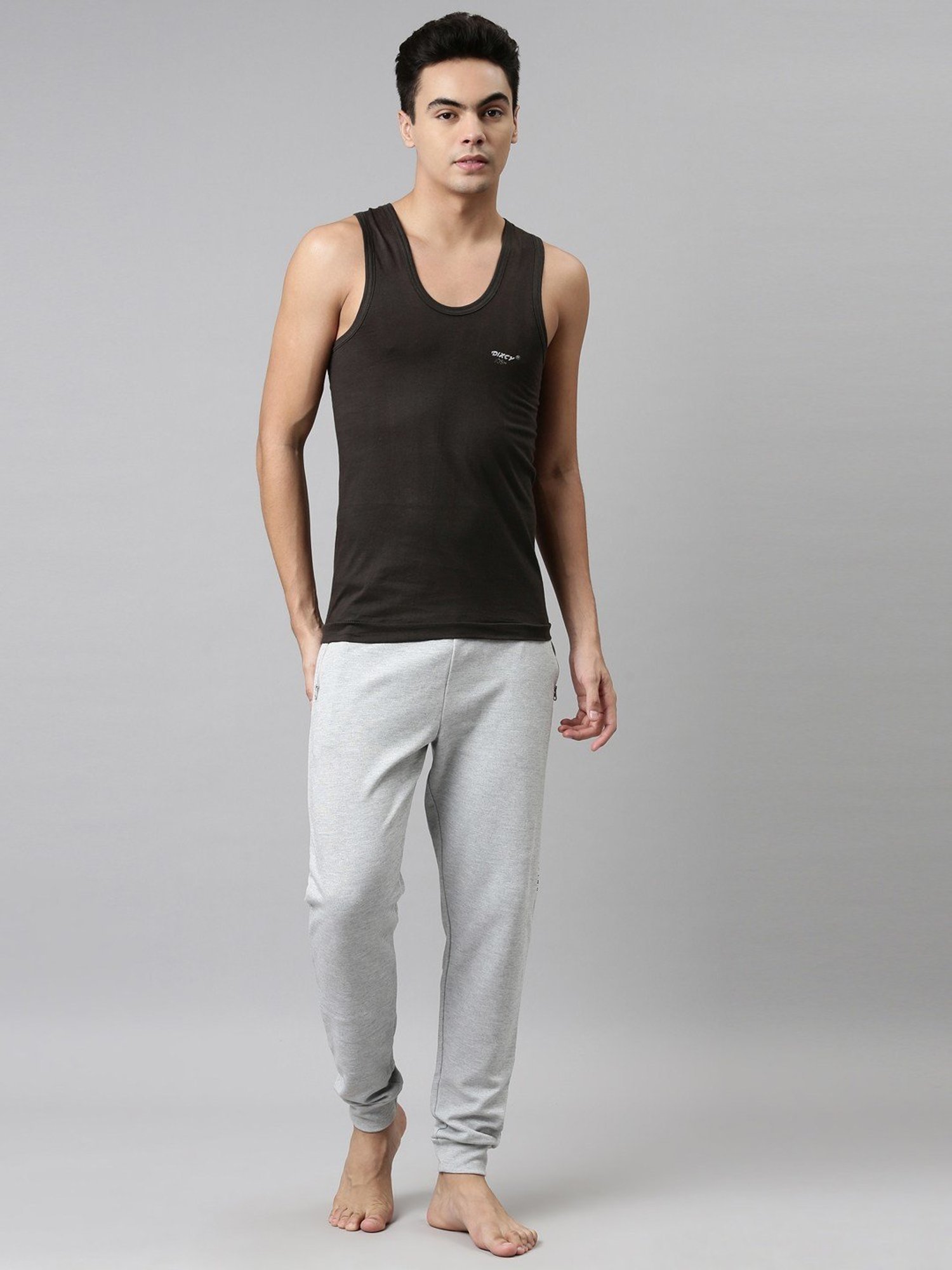 Dixcy Josh Multi Cotton Regular Fit Vest - Pack Of 3