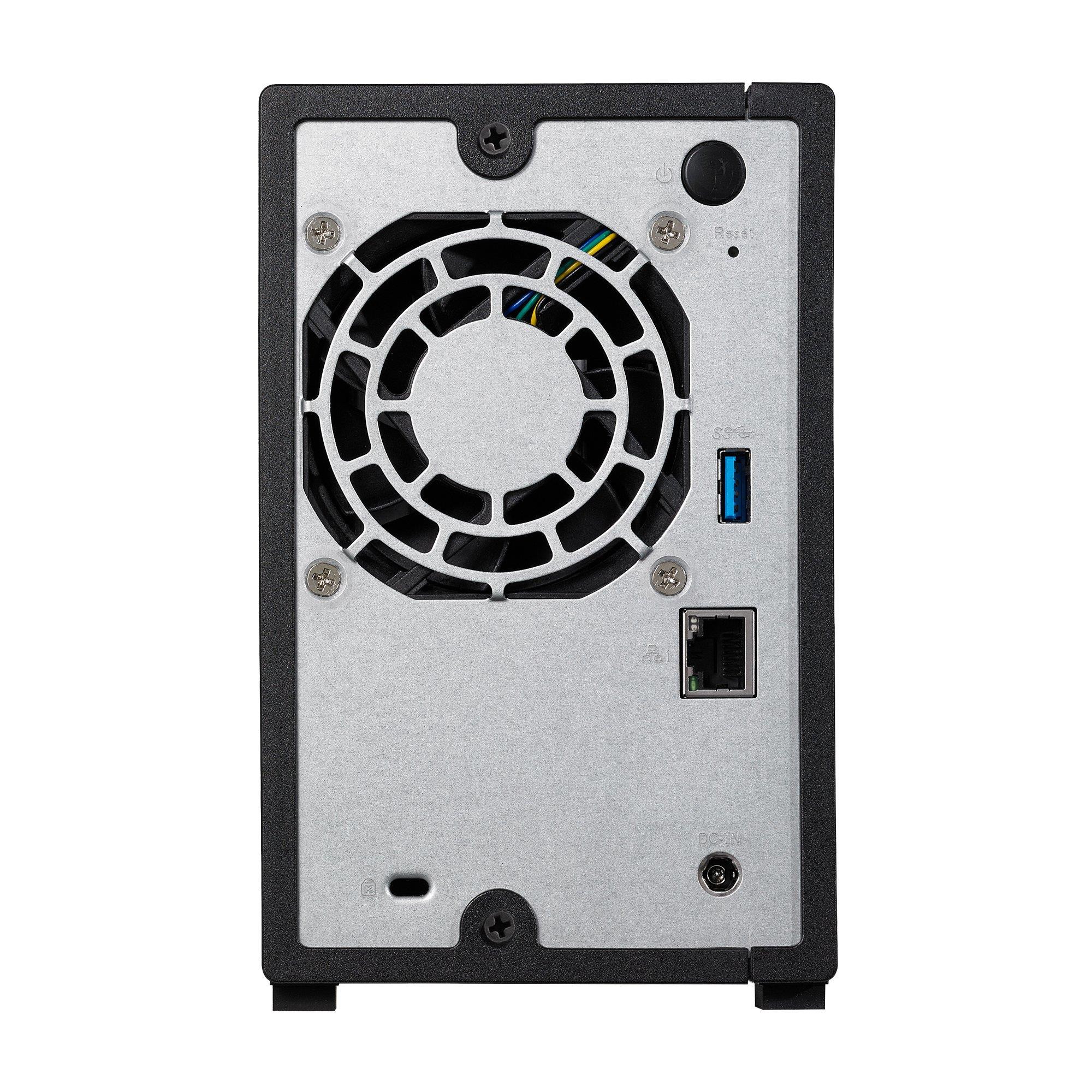 Asustor AS1002T v2 | Network Attached Storage + Free exFAT License | 1.6GHz Dual-Core, 512MB RAM | Personal Private Cloud | Home Media Server (2 Bay Diskless NAS)