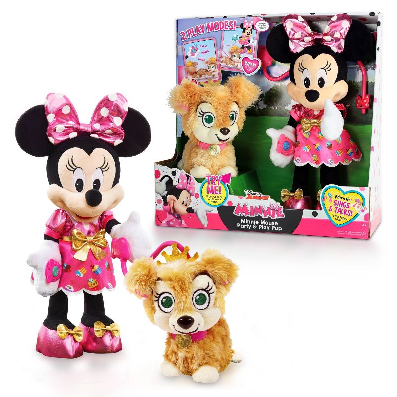 Disney Junior Minnie Mouse Party & Play Pup Plush